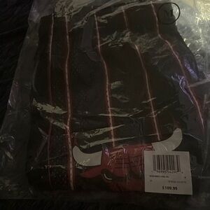 New Era Black and Red Bulls Eric Emanuel shorts